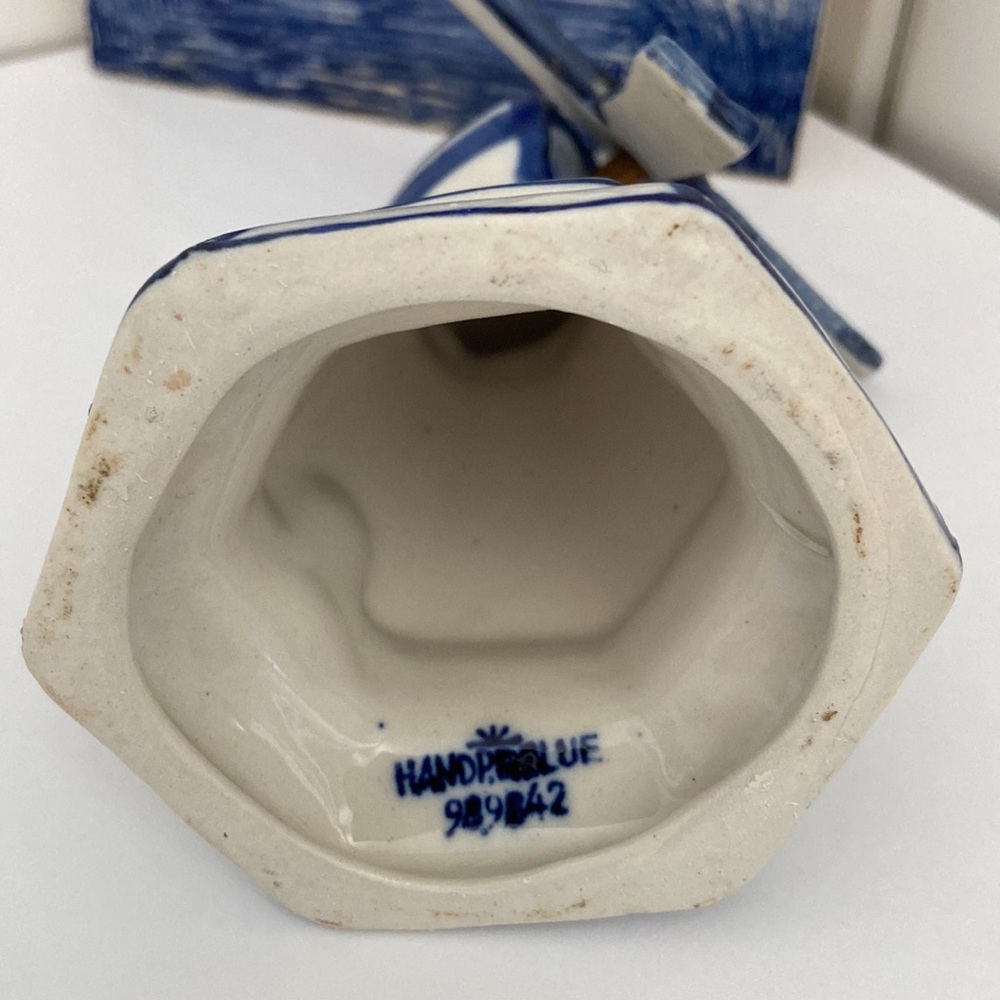 Vintage Blue Delft TILE ART Dutch Landscape Windmill Figurine Nature ceramic LOT - Picture 16 of 16